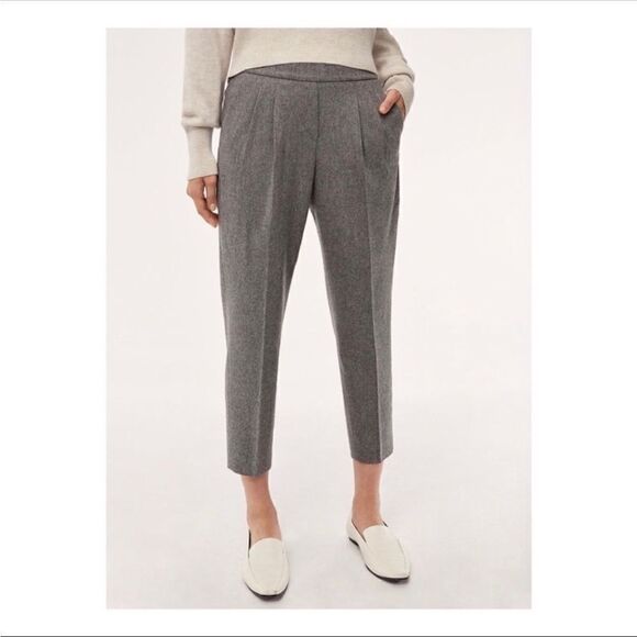 Aritzia Babaton Wool Cashmere Blend Cohen Pant in Grey Sz 0 - Picture 1 of 14